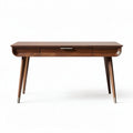 Houten bureau met lade 150 x 70 x 75 cm in walnoot kleur